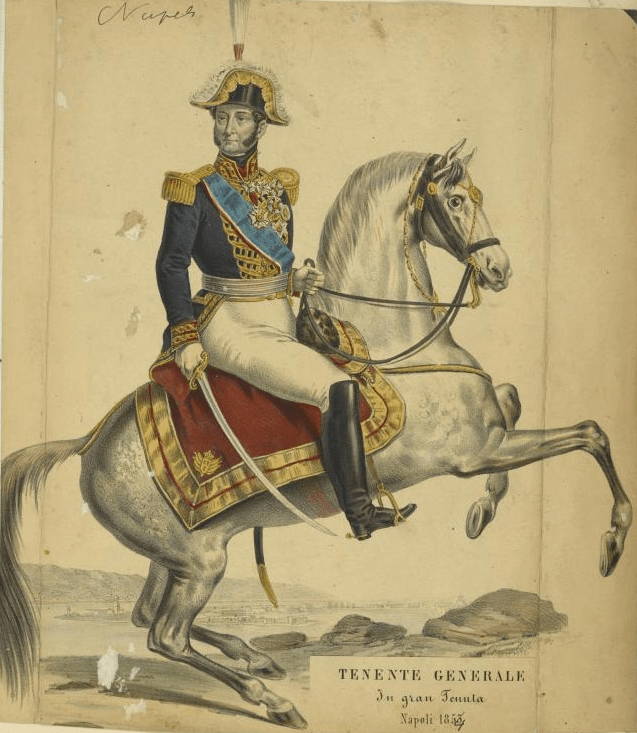 Il principe Carlo Filangieri in gran tenuta da tenente generale (1854) stampa
