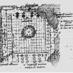 John Nixon, ricostruzione ideale della planimetria del Tempio di Serapide a Paestum, 1757